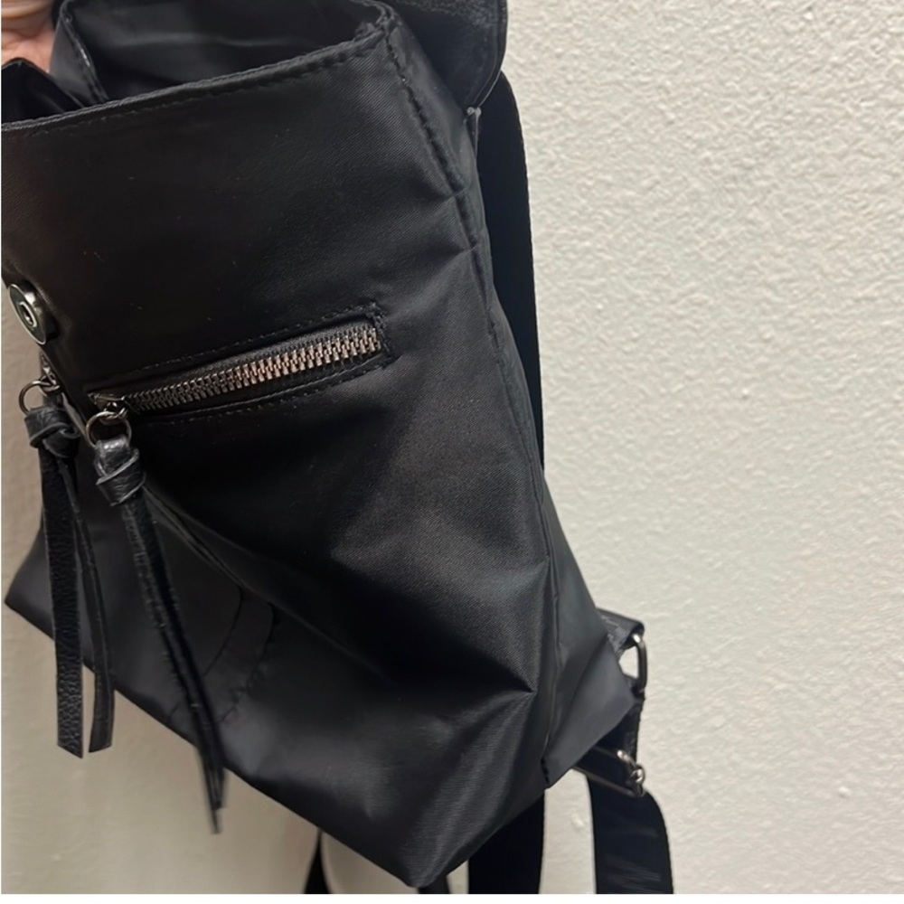 Botkier Solid Black Leather Backpack - image 3